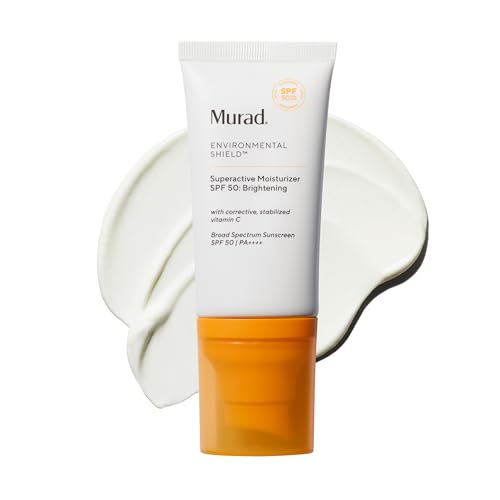 مراد مرطب مضيء فائق النشاط SPF 50 مع فيتامين C لتغذية البشرة وحماية من الشيخوخة الوقائية من أشعة UVA و UVB 17 أونصة سائلة